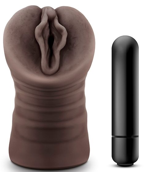 Коричневый мастурбатор-вагина Alexis - Blush Novelties - в Новокуйбышевске купить с доставкой