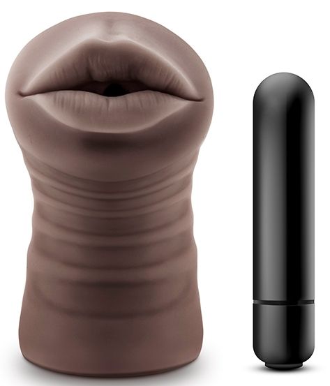 Коричневый мастурбатор-ротик Heather - Blush Novelties - в Новокуйбышевске купить с доставкой