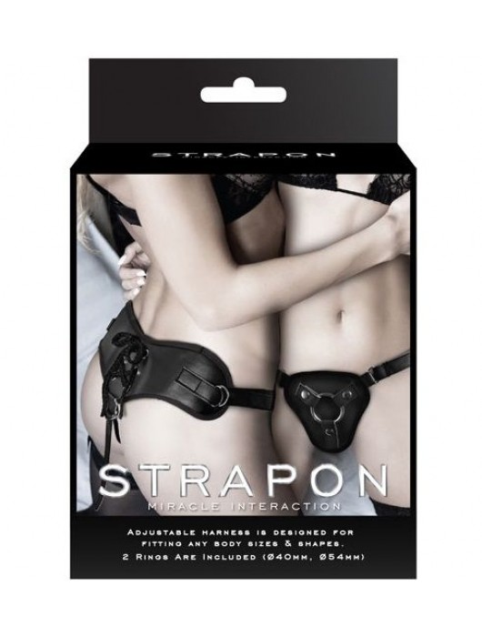 Черные трусики для крепления насадки при помощи кольца - NMC - купить с доставкой в Новокуйбышевске