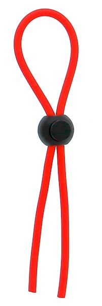 Красное эрекционное лассо с одной бусинкой-утяжкой STRETCHY THICK LASSO - Dream Toys - в Новокуйбышевске купить с доставкой
