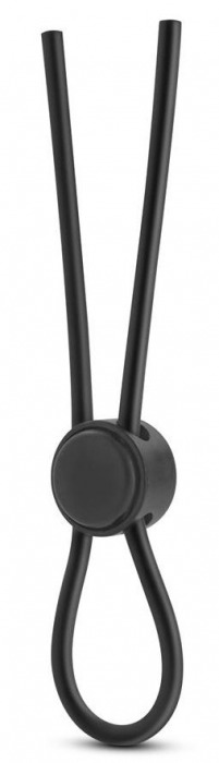 Черное силиконовое лассо на пенис SILICONE LOOP COCK RING - Blush Novelties - в Новокуйбышевске купить с доставкой