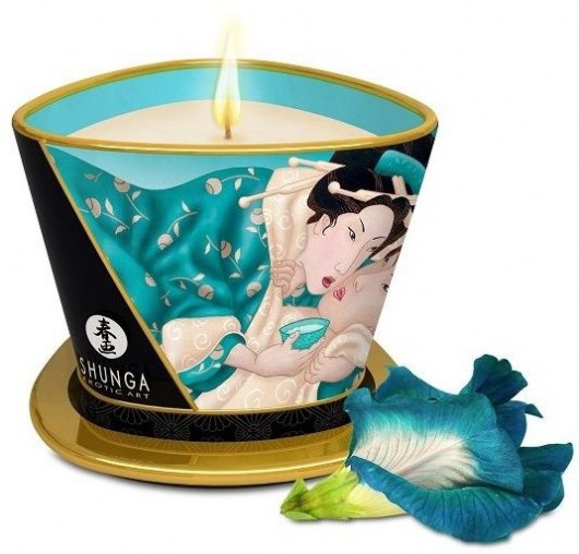 Массажная свеча Island Blossoms - 170 мл. - Shunga - купить с доставкой в Новокуйбышевске