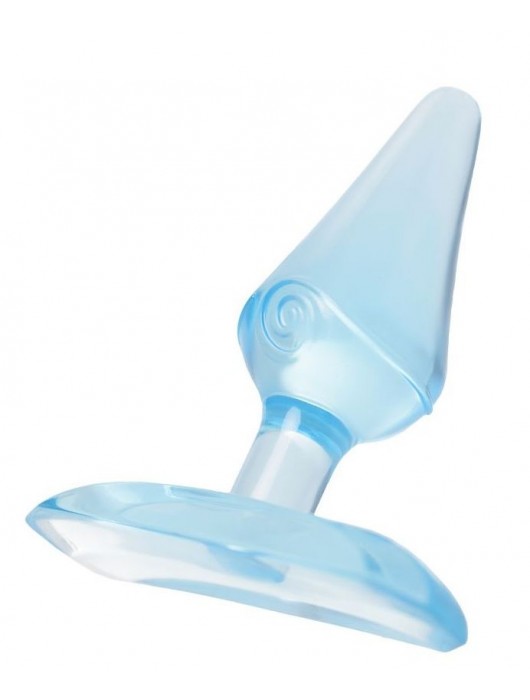 Голубая анальная втулка с ограничителем - 6,5 см. - Toyfa Basic