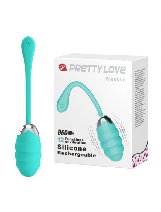 Зеленое перезаряжаемое виброяйцо Franklin - Baile