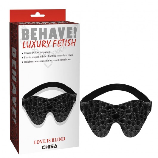 Черная маска на глаза Behave - Chisa - купить с доставкой в Новокуйбышевске