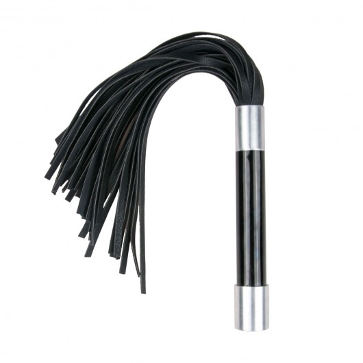 Черная плеть Easytoys Flogger With Metal Grip - 38 см. - Easy toys - купить с доставкой в Новокуйбышевске