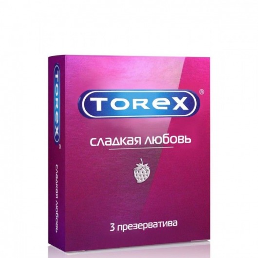Презервативы Torex  Сладкая любовь  с ароматом клубники - 3 шт. - Torex - купить с доставкой в Новокуйбышевске
