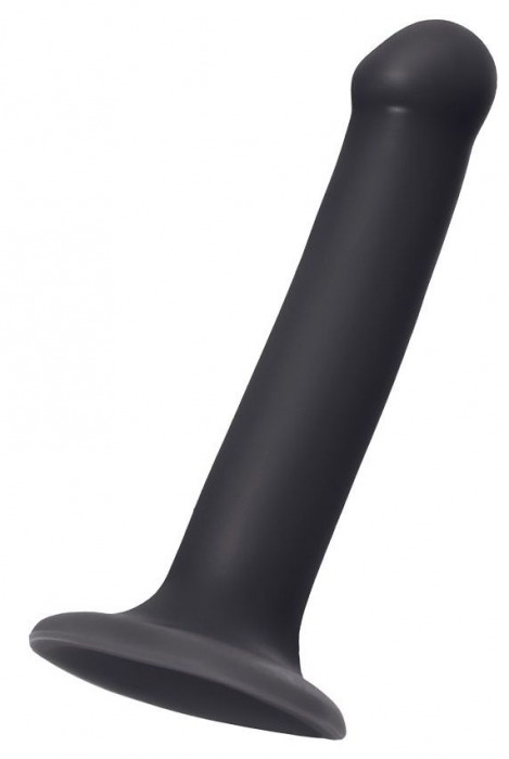 Черный фаллос на присоске Silicone Bendable Dildo M - 18 см. - Strap-on-me - купить с доставкой в Новокуйбышевске