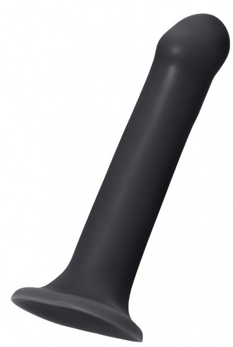 Черный фаллос на присоске Silicone Bendable Dildo XL - 20 см. - Strap-on-me - купить с доставкой в Новокуйбышевске