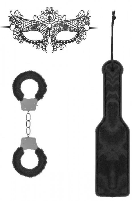 Черный игровой набор Introductory Bondage Kit №4 - Shots Media BV - купить с доставкой в Новокуйбышевске