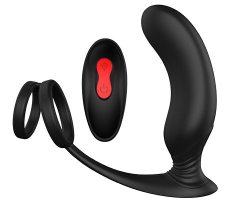 Черный массажер простаты REMOTE P-PLEASER - Dream Toys - в Новокуйбышевске купить с доставкой