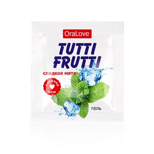 Пробник гель-смазки Tutti-frutti со вкусом мяты - 4 гр. - Биоритм - купить с доставкой в Новокуйбышевске