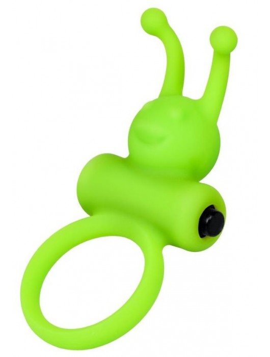 Зеленое эрекционное виброкольцо на пенис Cock Ring - A-toys - в Новокуйбышевске купить с доставкой