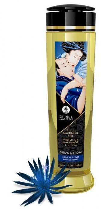 Массажное масло с ароматом ночных цветов Seduction - 240 мл. - Shunga - купить с доставкой в Новокуйбышевске
