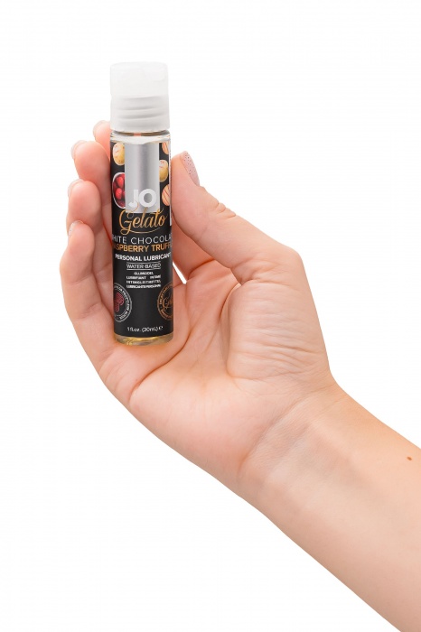Лубрикант с ароматом трюфелей из белого шоколада и малины JO GELATO WHITE CHOCOLATE RASPBERRY TRUFFLE - 30 мл. - System JO - купить с доставкой в Новокуйбышевске