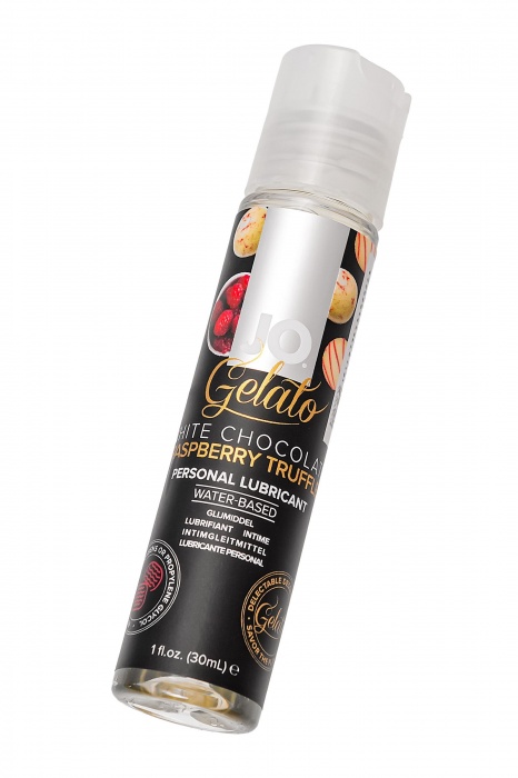 Лубрикант с ароматом трюфелей из белого шоколада и малины JO GELATO WHITE CHOCOLATE RASPBERRY TRUFFLE - 30 мл. - System JO - купить с доставкой в Новокуйбышевске