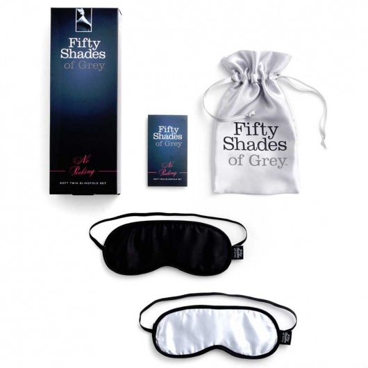 Набор из двух масок на глаза Soft Blindfold Twin Pack - Fifty Shades of Grey - купить с доставкой в Новокуйбышевске