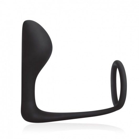 Стимулятор простаты с фиксацией эрекционным кольцом Prostate Gear - BlueLine - в Новокуйбышевске купить с доставкой