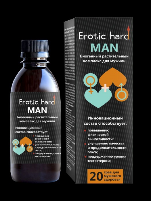 Мужской биогенный концентрат для усиления эрекции Erotic hard Man - 250 мл. - Erotic Hard - купить с доставкой в Новокуйбышевске