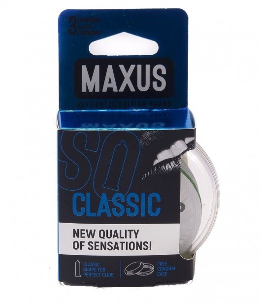 Классические презервативы в пластиковом кейсе MAXUS Classic - 3 шт. - Maxus - купить с доставкой в Новокуйбышевске