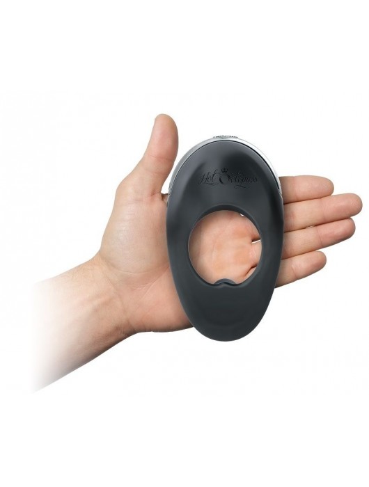 Черное эрекционное виброкольцо с двумя виброэлементами ATOM PLUS - Hot Octopuss - в Новокуйбышевске купить с доставкой