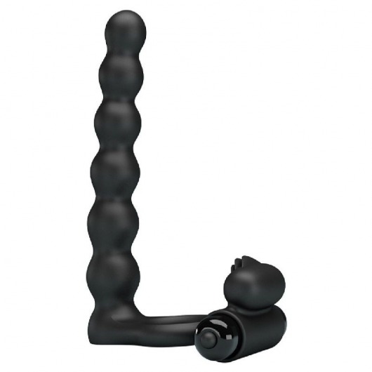 Черная насадка для двойной стимуляции Hercules Penis Sheath III - 15,3 см. - Baile - купить с доставкой в Новокуйбышевске