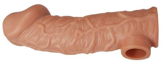 Телесная насадка на фаллос с фиксацией мошонки EXTREME SLEEVE - 15,6 см. - KOKOS - в Новокуйбышевске купить с доставкой