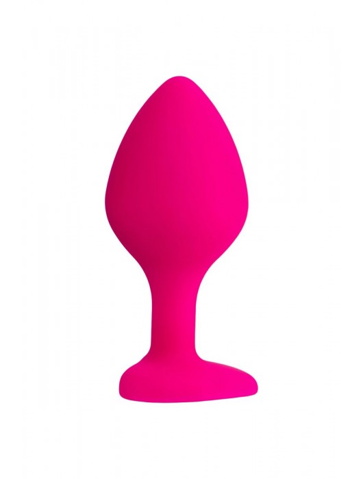 Розовая анальная втулка Diamond Heart с прозрачным кристаллом - 8 см. - ToyFa - купить с доставкой в Новокуйбышевске