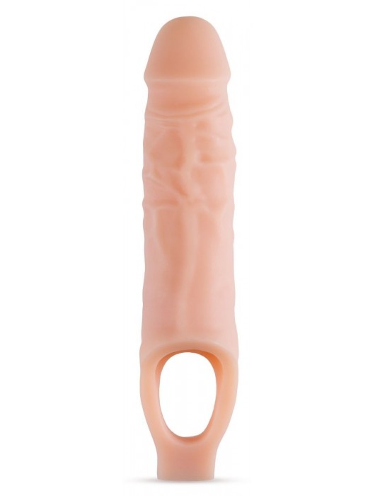 Телесный реалистичный фаллоудлинитель 9 Inch Silicone Cock Sheath Penis Extender - 22,86 см. - Blush Novelties - в Новокуйбышевске купить с доставкой