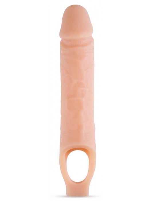 Телесный реалистичный фаллоудлинитель 10 Inch Silicone Cock Sheath Penis Extender - 25,4 см. - Blush Novelties - в Новокуйбышевске купить с доставкой