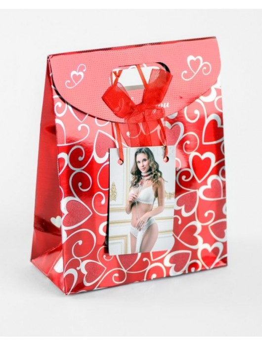 Бело-красный ошейник из натуральной кожи с нежным мехом - БДСМ Арсенал - купить с доставкой в Новокуйбышевске