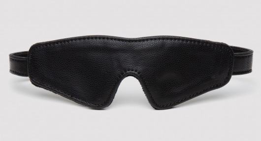 Черная плотная маска на глаза Bound to You Faux Leather Blindfold - Fifty Shades of Grey - купить с доставкой в Новокуйбышевске
