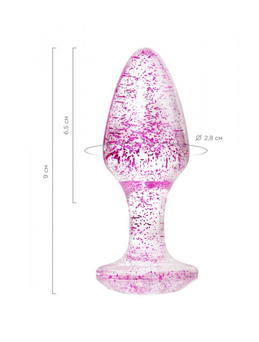 Фиолетовая акриловая анальная втулка - 8 см. - Toyfa Basic