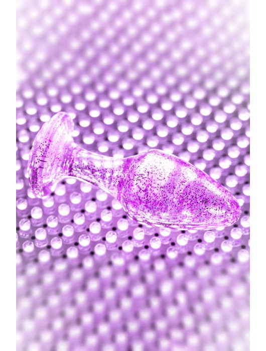 Фиолетовая акриловая анальная втулка - 8 см. - Toyfa Basic