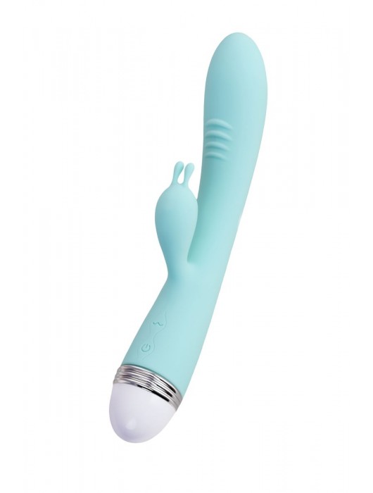 Мятный вибратор-кролик Iris - 22 см. - ToyFa
