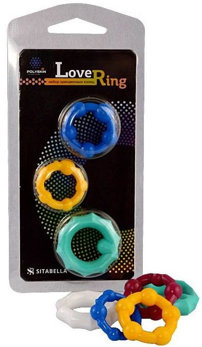 Набор из 3 цветных эрекционных колец Love Ring - Sitabella - в Новокуйбышевске купить с доставкой