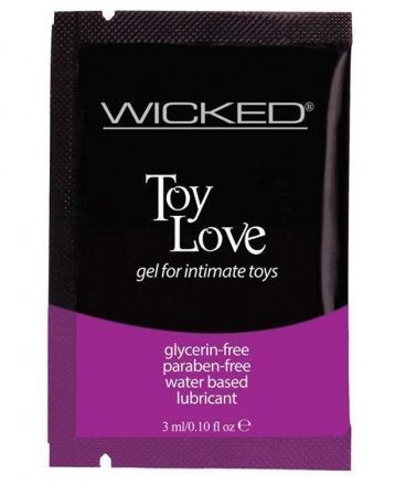 Лубрикант на водной основе для использования с игрушками WICKED Toy Love - 3 мл. - Wicked - купить с доставкой в Новокуйбышевске
