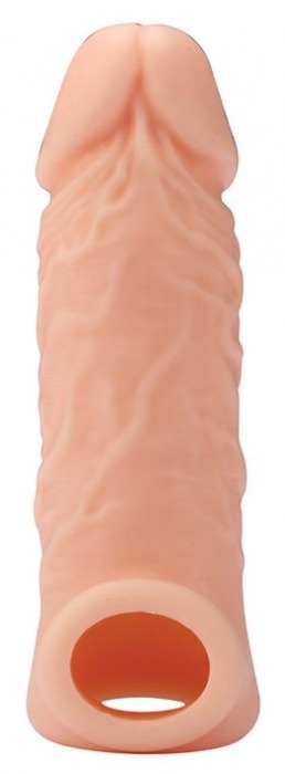 Телесная насадка EXTENDER WITH BALL STRAP 5.5 - 14 см. - Dream Toys - в Новокуйбышевске купить с доставкой