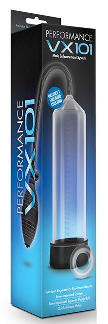 Прозрачная вакуумная помпа VX101 Male Enhancement Pump - Blush Novelties - в Новокуйбышевске купить с доставкой