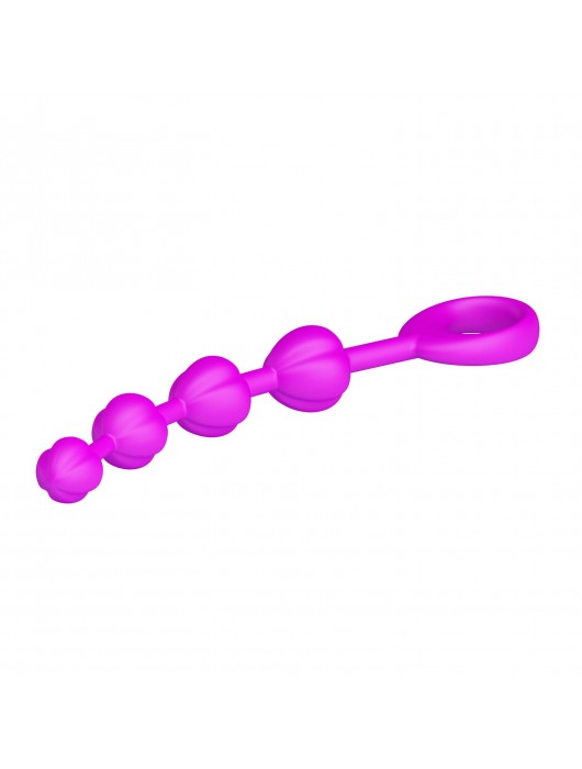 Силиконовая цепочка Beeds с ручкой-кольцом - 19 см. - Baile