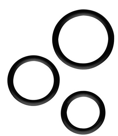Набор из 3 эрекционных колец SILICONE COCKRINGS - Dream Toys - в Новокуйбышевске купить с доставкой