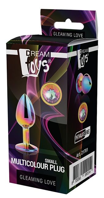 Голографическая анальная втулка с радужным кристаллом - 7,1 см. - Dream Toys - купить с доставкой в Новокуйбышевске