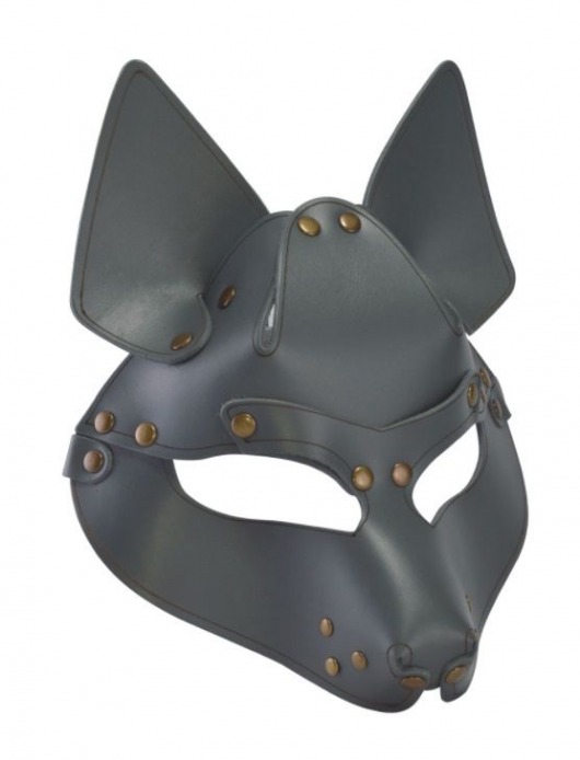 Серая маска Wolf с клепками - Sitabella - купить с доставкой в Новокуйбышевске