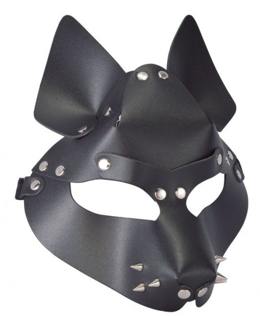 Черная маска Wolf с шипами - Sitabella - купить с доставкой в Новокуйбышевске