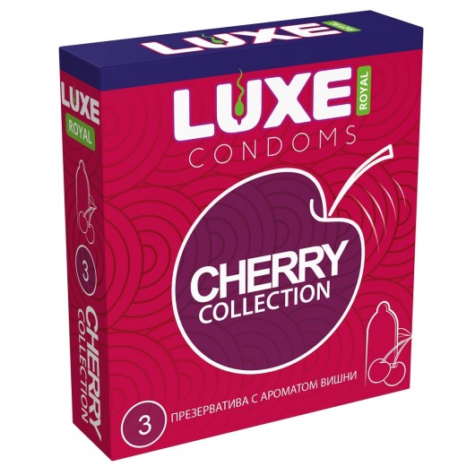 Презервативы с ароматом вишни LUXE Royal Cherry Collection - 3 шт. - Luxe - купить с доставкой в Новокуйбышевске