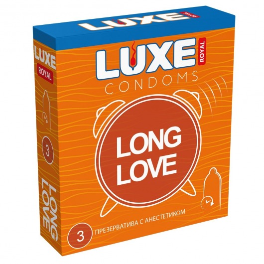 Презервативы с продлевающим эффектом LUXE Royal Long Love - 3 шт. - Luxe - купить с доставкой в Новокуйбышевске