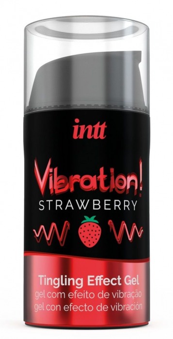 Жидкий интимный гель с эффектом вибрации Vibration! Strawberry - 15 мл. - INTT - купить с доставкой в Новокуйбышевске