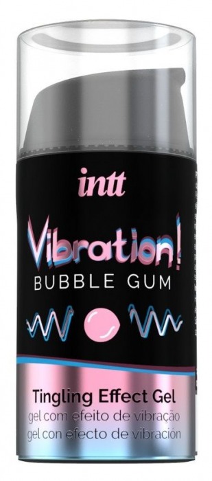 Жидкий интимный гель с эффектом вибрации Vibration! Bubble Gum - 15 мл. - INTT - купить с доставкой в Новокуйбышевске