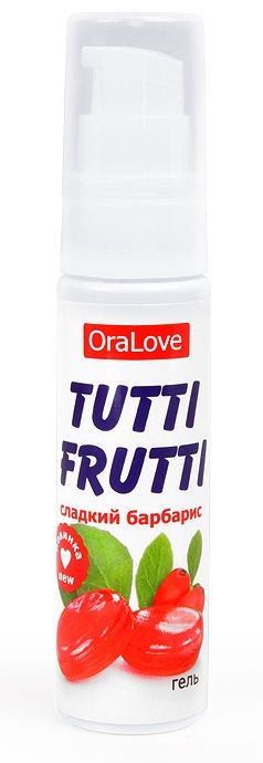 Гель-смазка Tutti-frutti со вкусом барбариса - 30 гр. - Биоритм - купить с доставкой в Новокуйбышевске