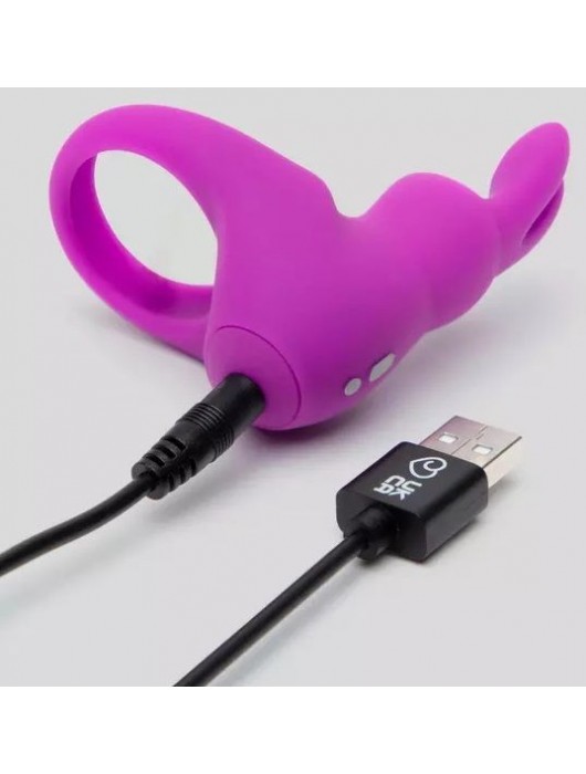 Фиолетовое эрекционное виброкольцо Happy Rabbit Cock Ring Kit - Happy Rabbit - в Новокуйбышевске купить с доставкой